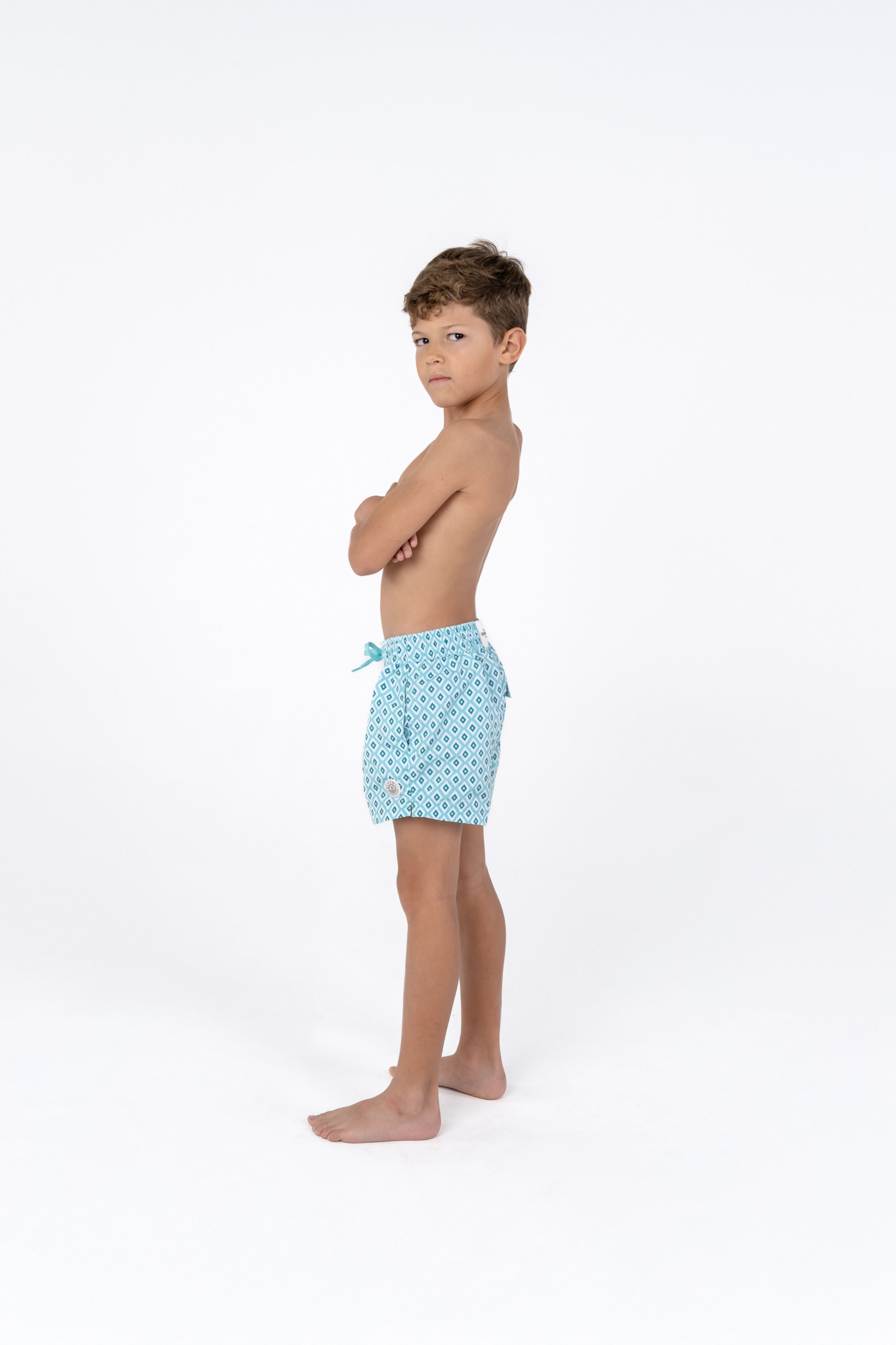 BOY SWIM SHORT - Diamond Green