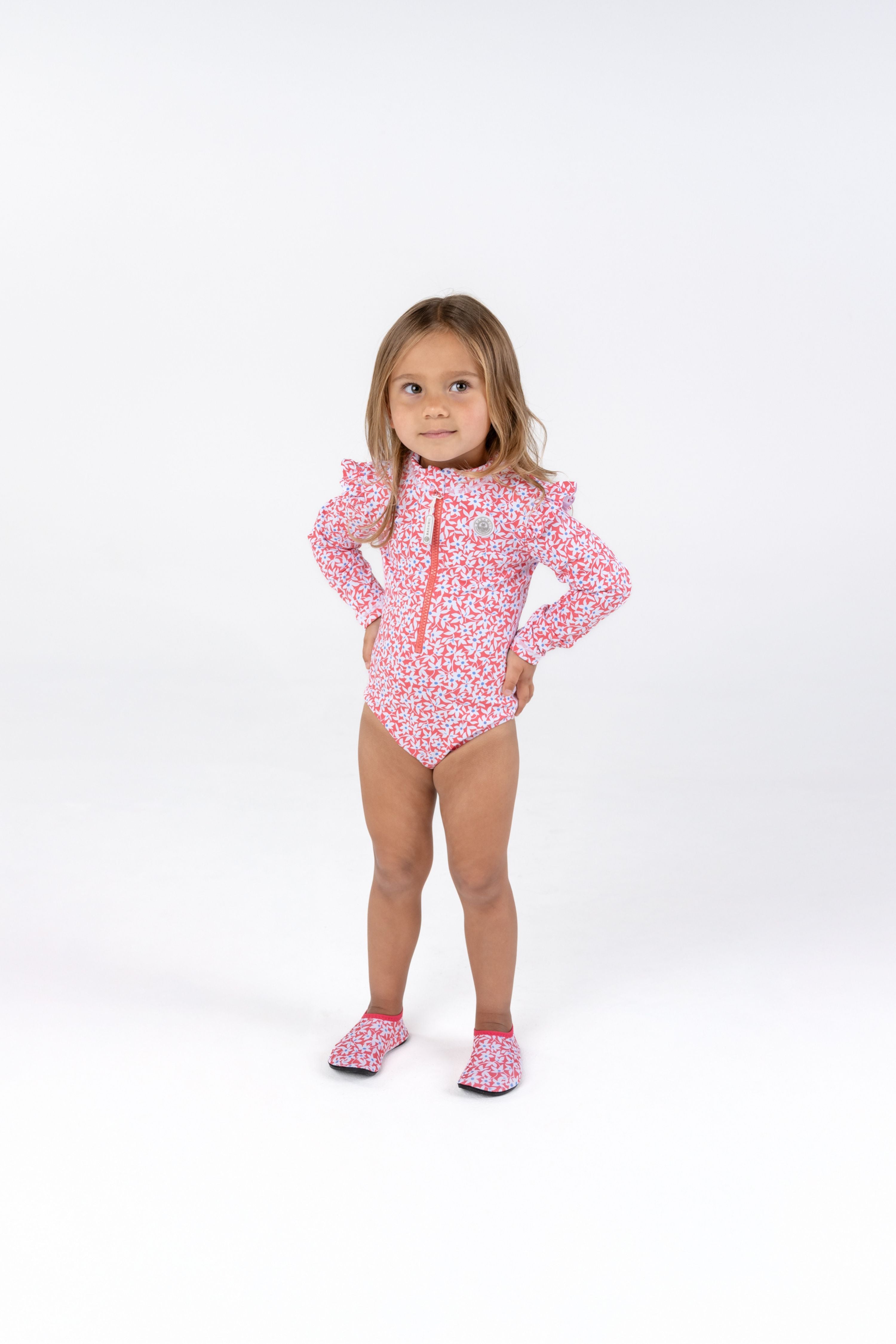 GIRL SWIMSUIT - RUFFLES - Floral Ditsy