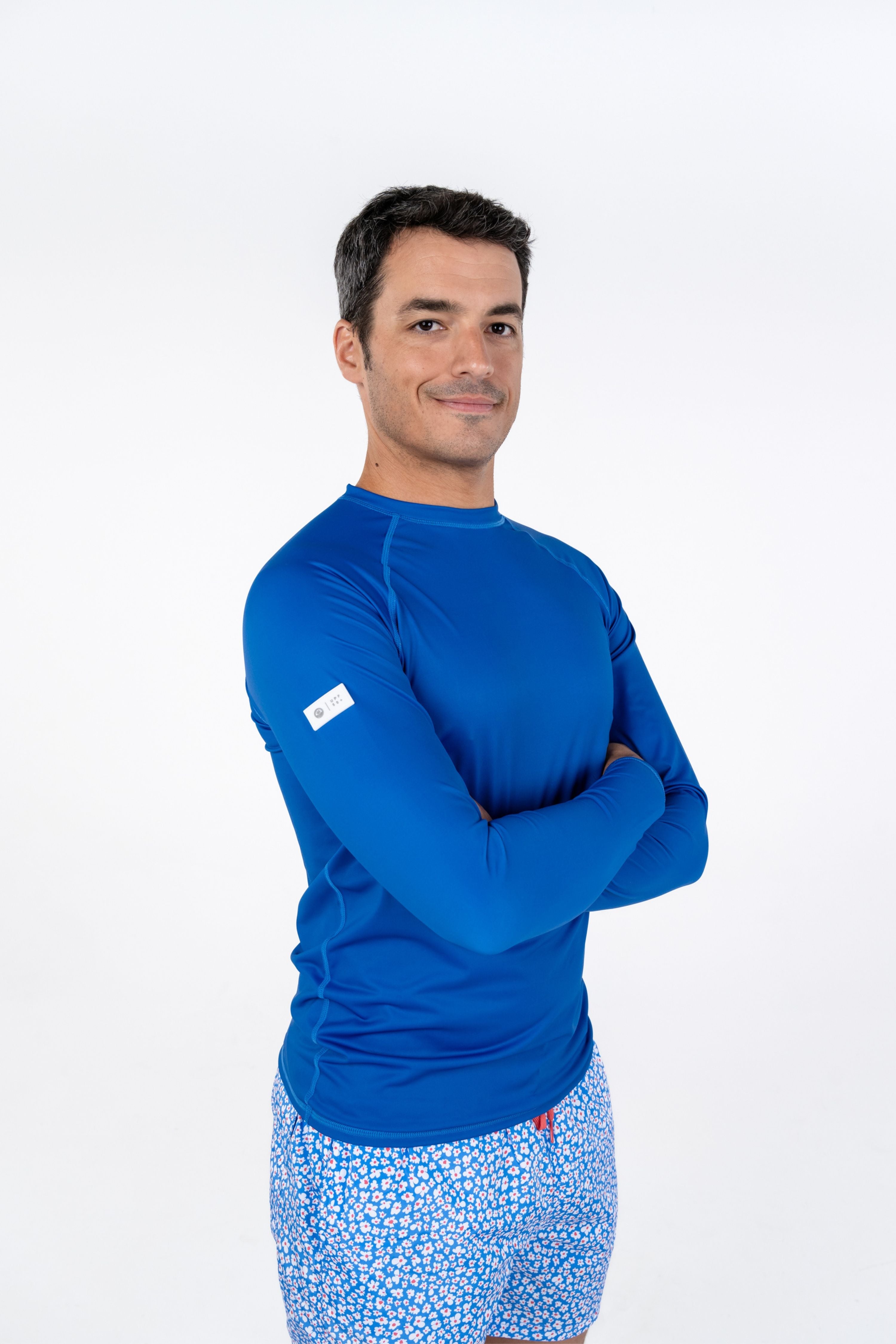 MEN RASH GUARD - LONG SLEEVE - Deep Blue