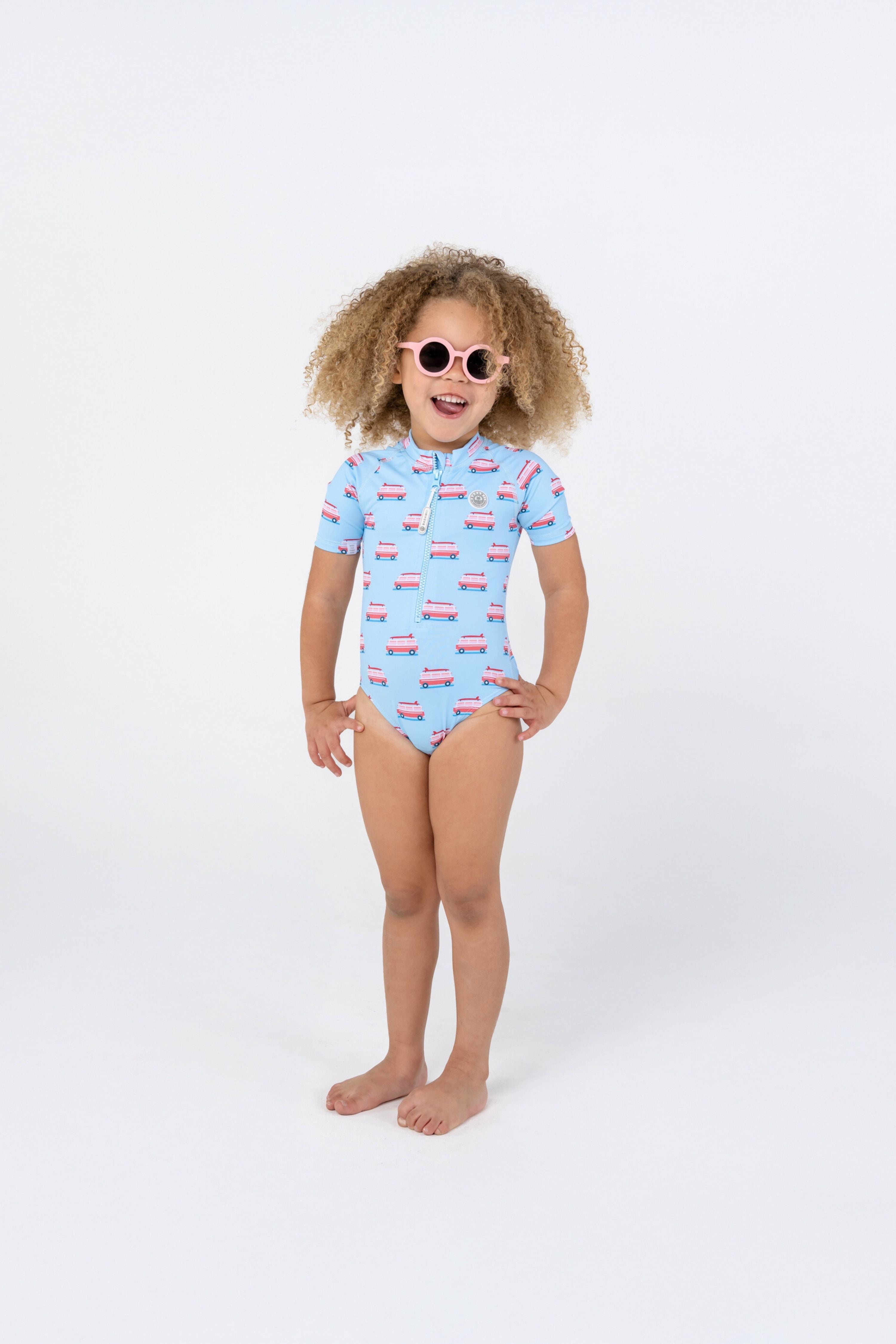 GIRL SWIMSUIT SHORT SLEEVE - Beach Vans