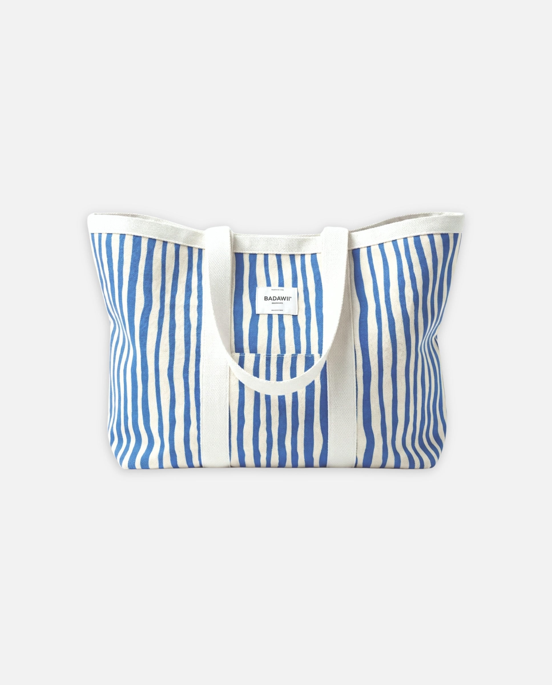 BEACH TOTE BAG - Blue Stripes