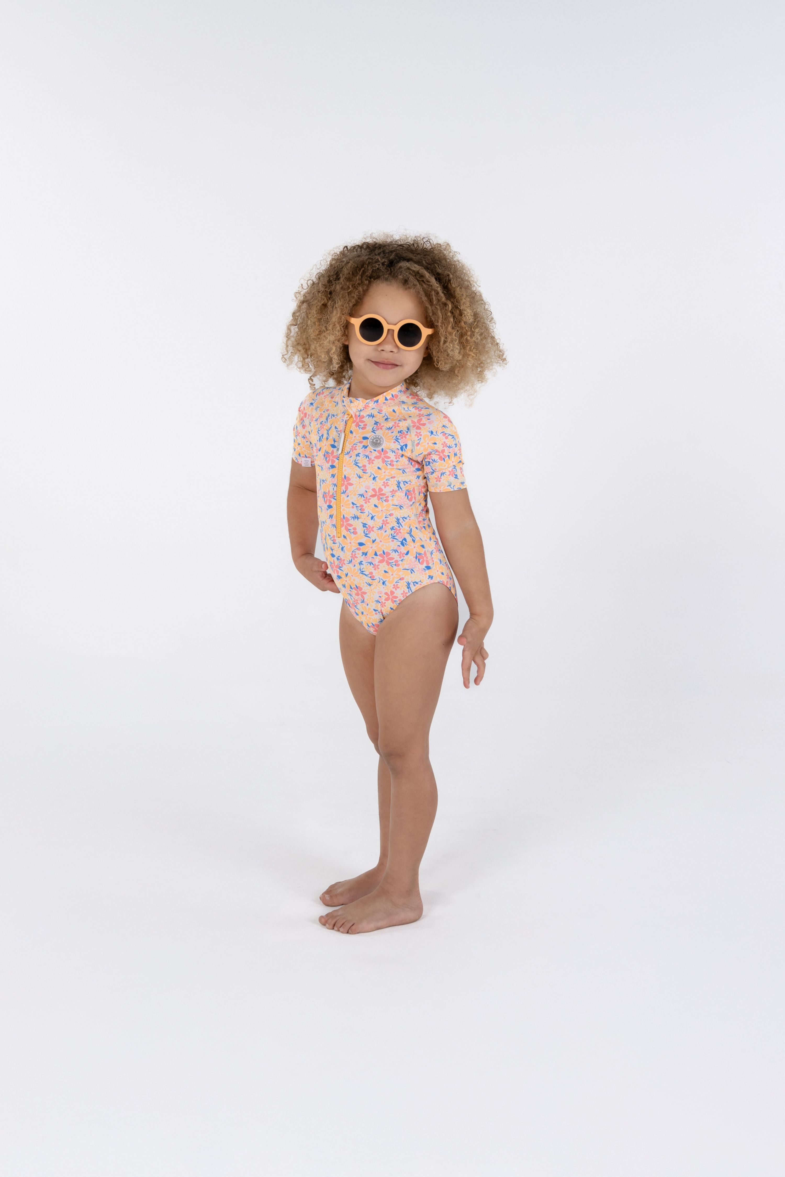 GIRL SWIMSUIT SHORT SLEEVE - Summer Bloom
