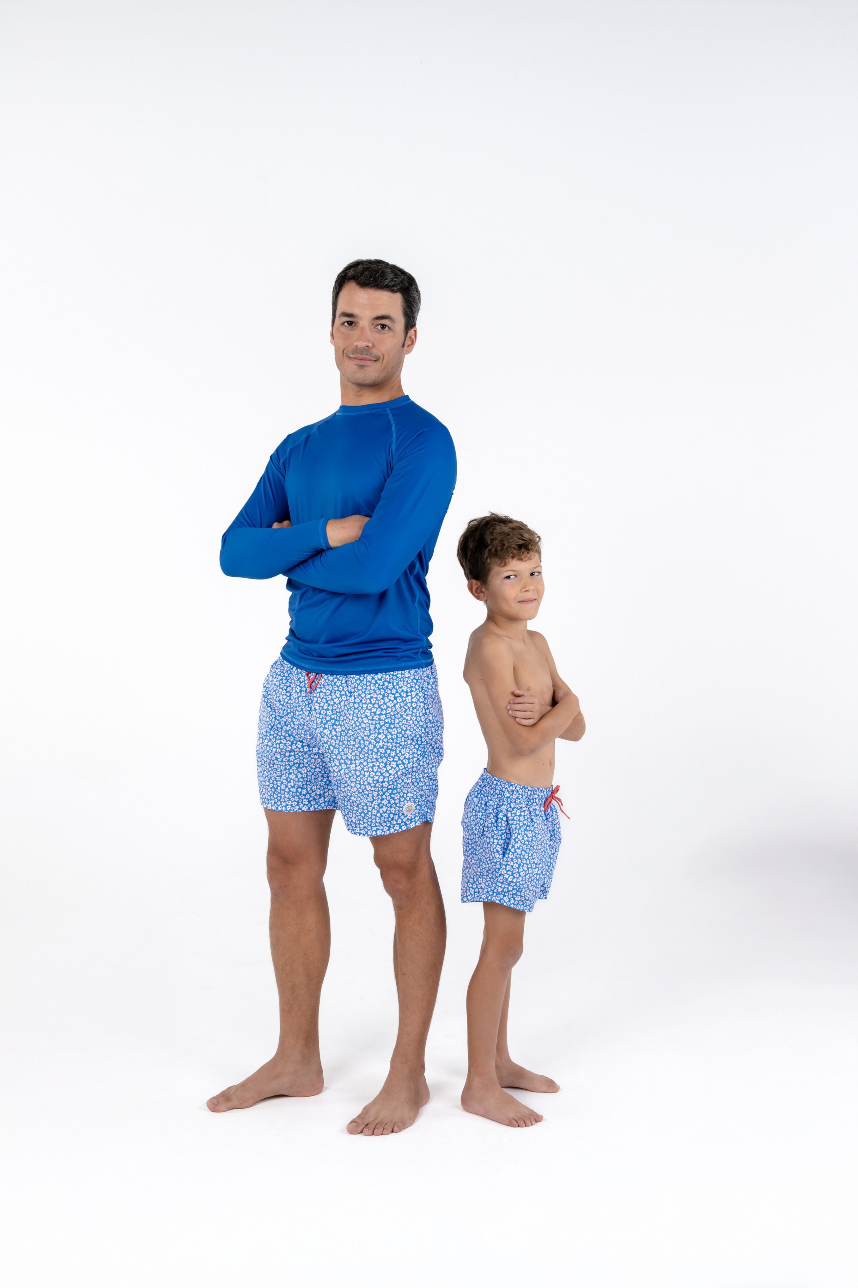 MEN SWIM SHORT - Blue garden