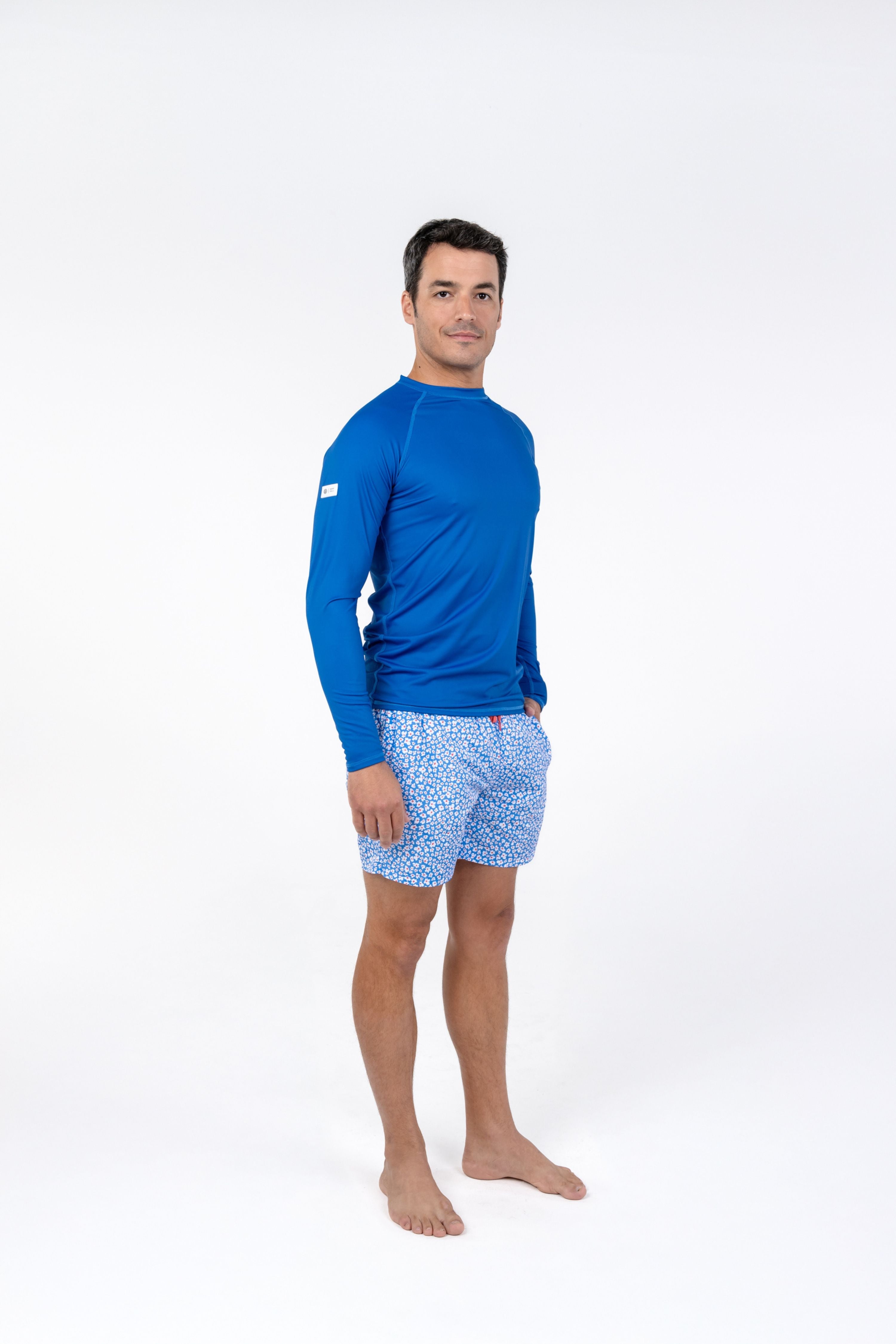 MEN RASH GUARD - LONG SLEEVE - Deep Blue