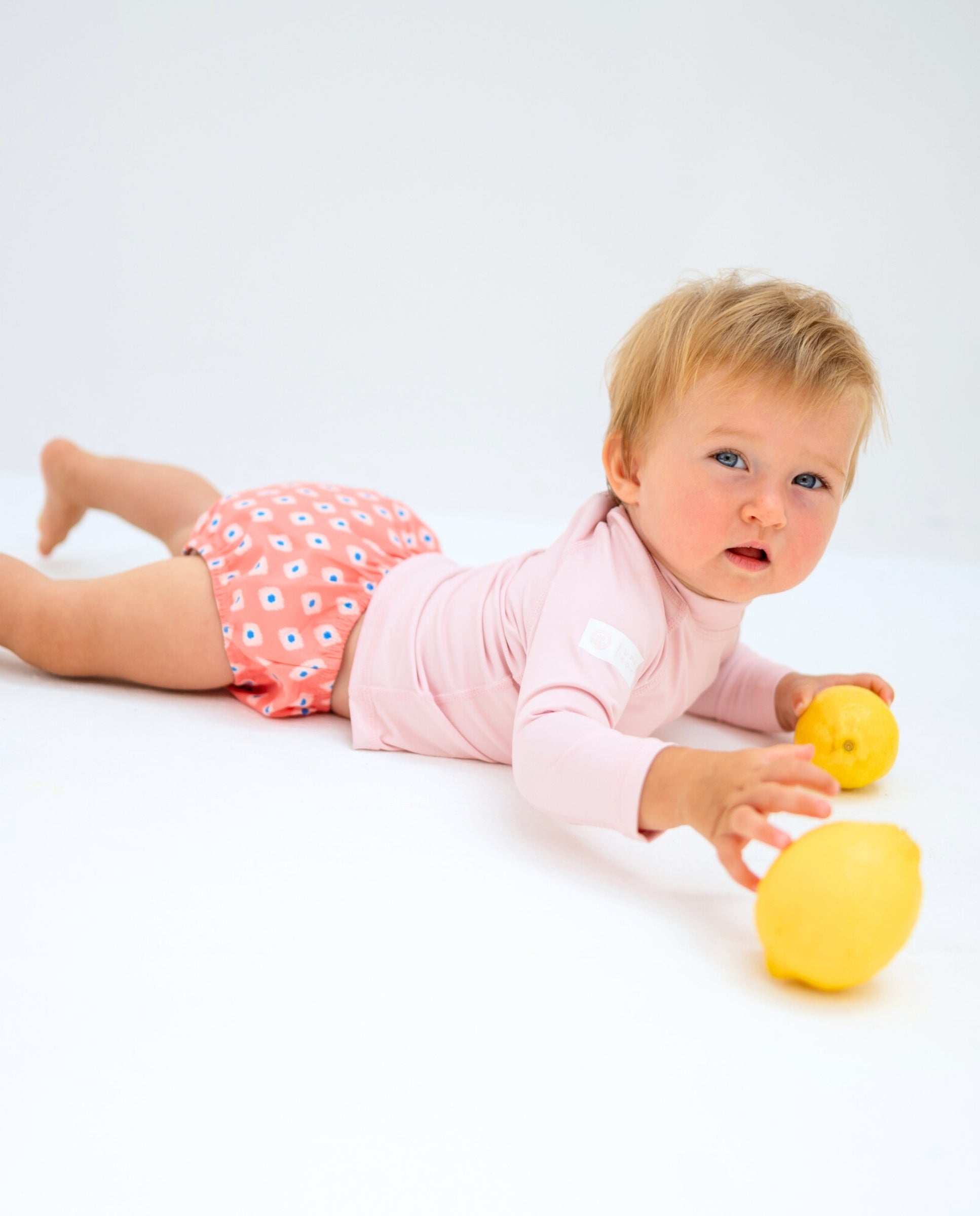 BABY DIAPER SET - Peach Mosaic