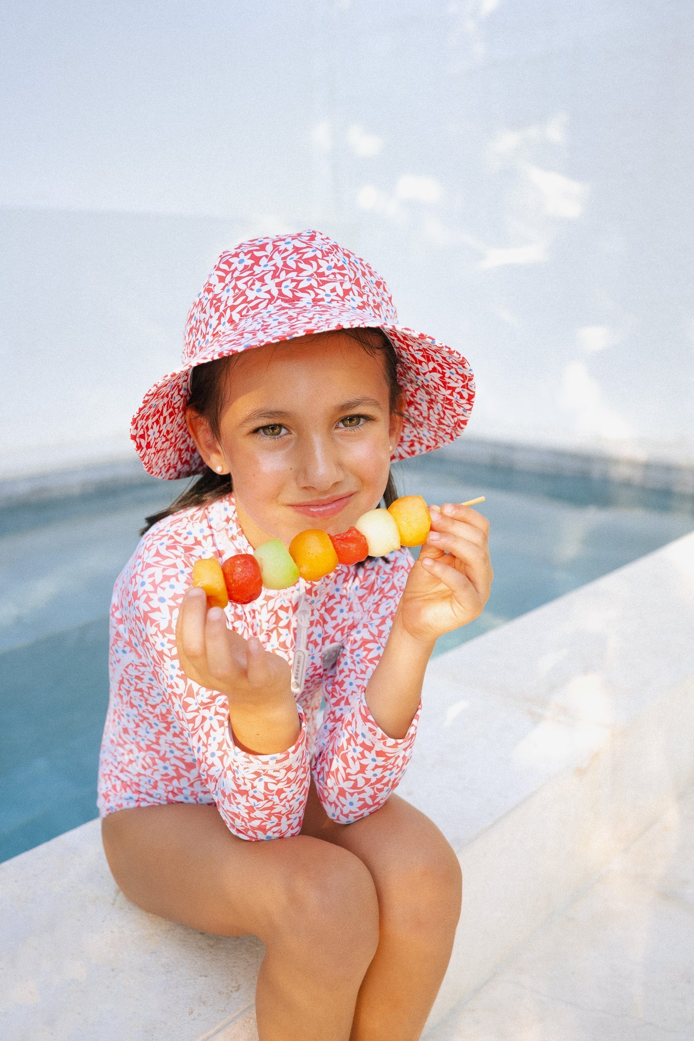 KIDS SWIM HAT - Floral Ditsy