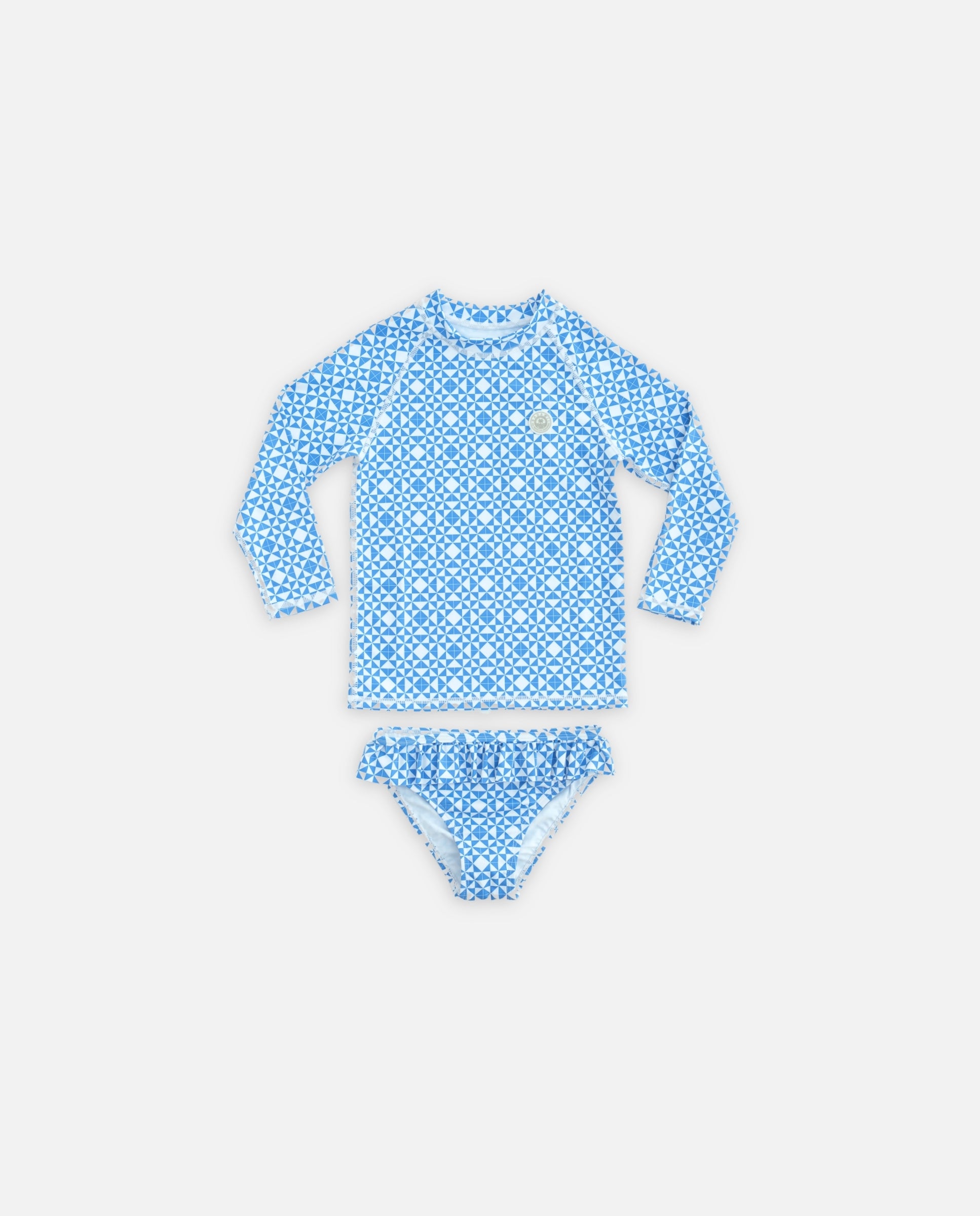 GIRL SWIMSUIT 2 PIECE SET - Mediterranean Tiles
