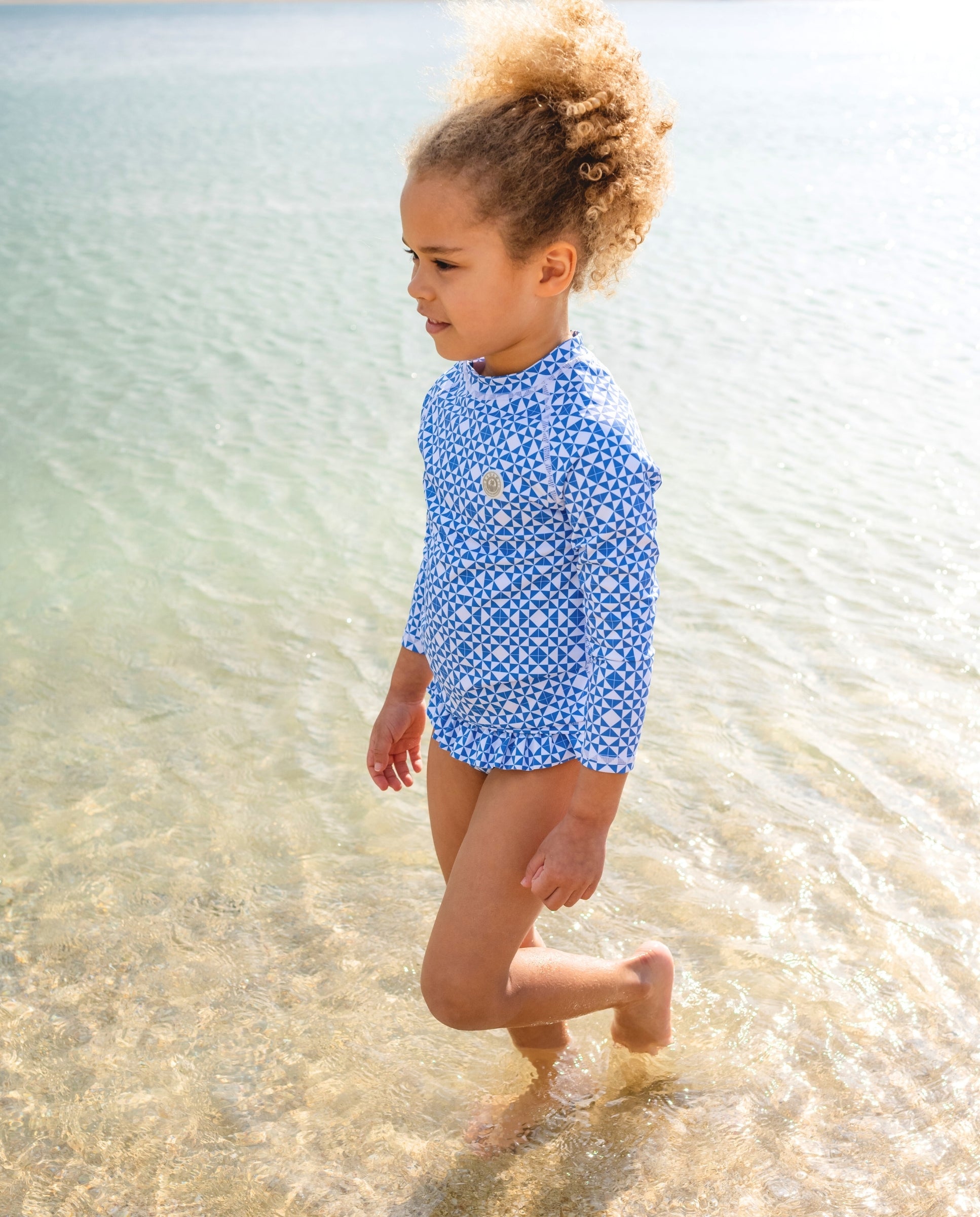 GIRL SWIMSUIT 2 PIECE SET - Mediterranean Tiles