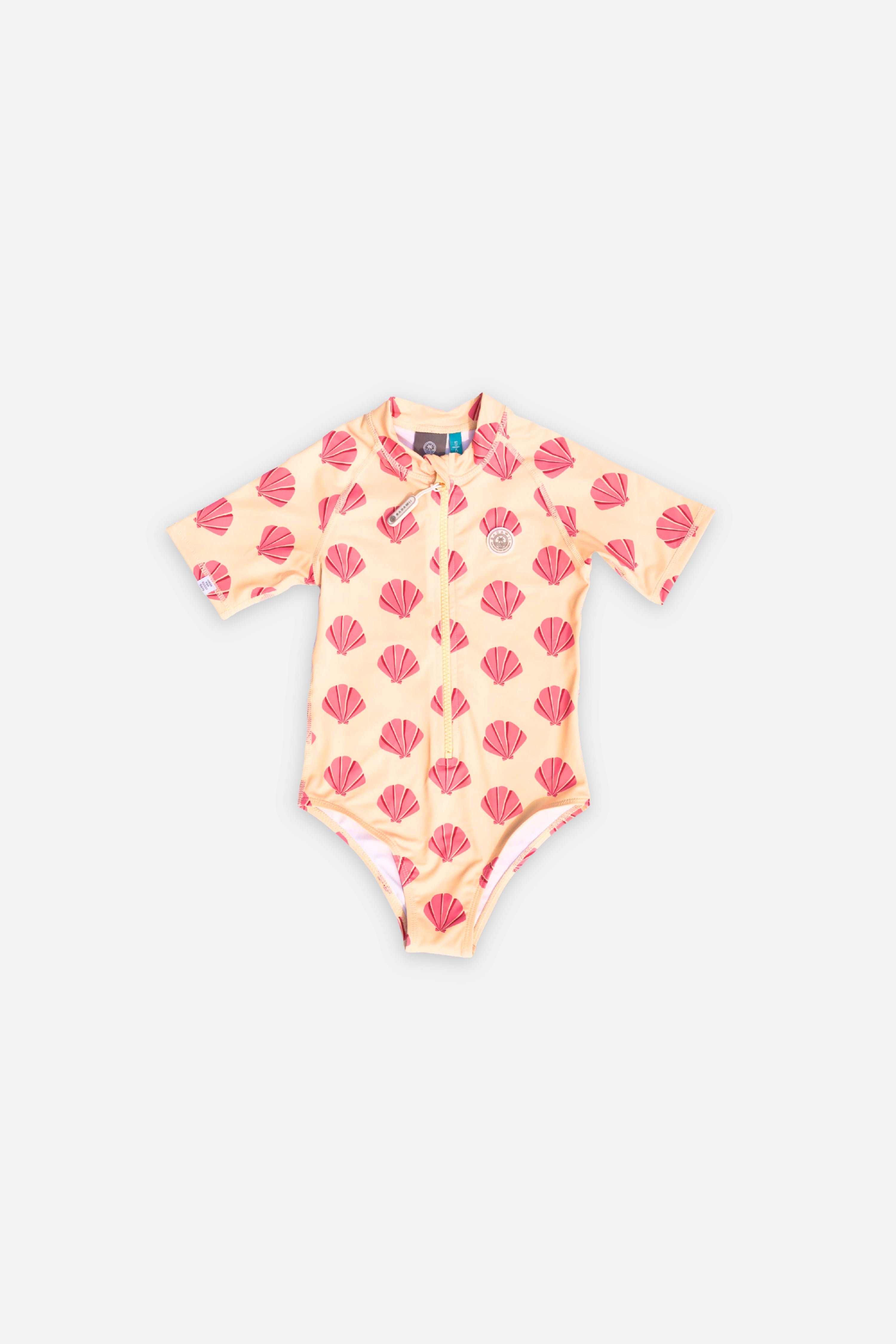 GIRL SWIMSUIT SHORT SLEEVE - Beach Shells