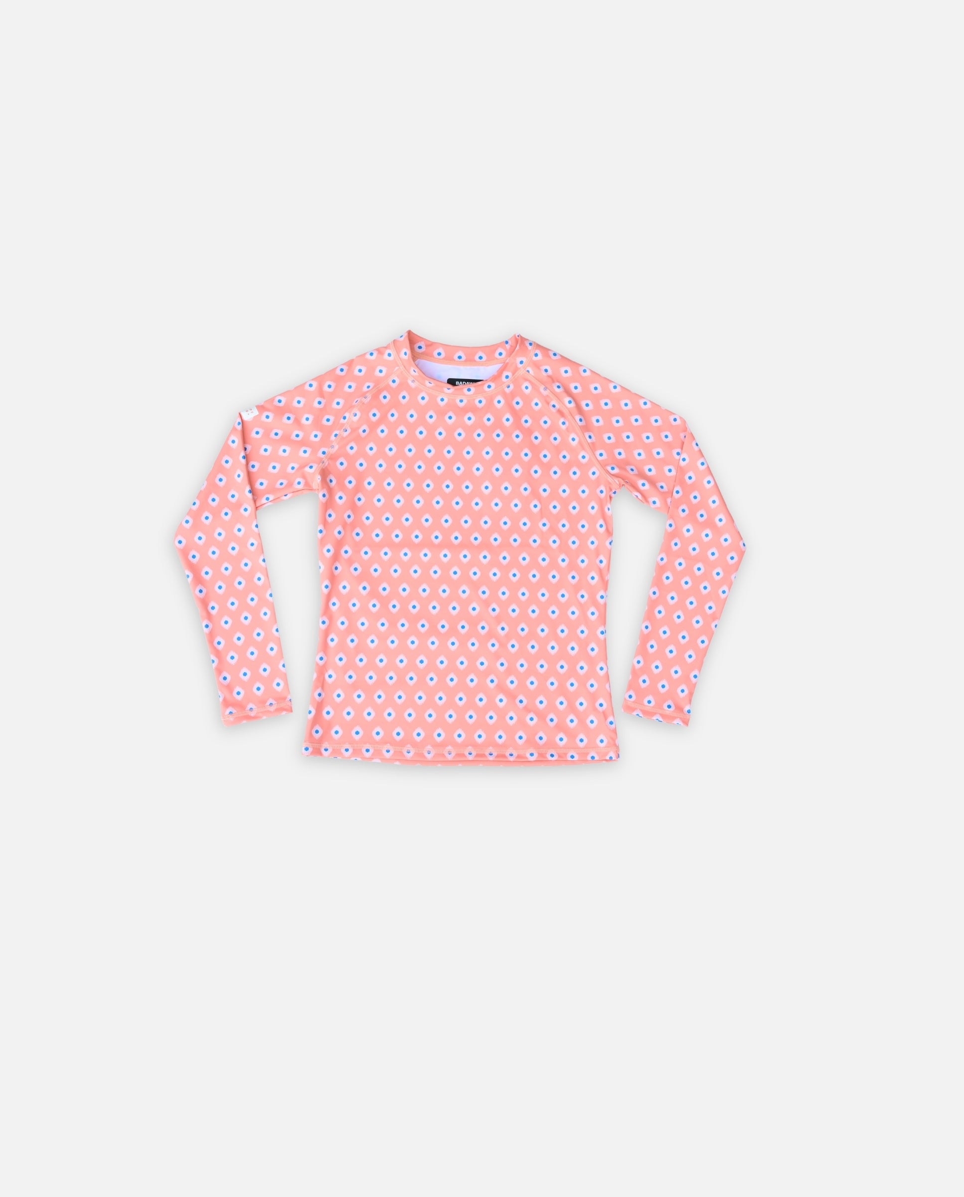 WOMAN RASHGUARD LONG SLEEVE - Peach Mosaic
