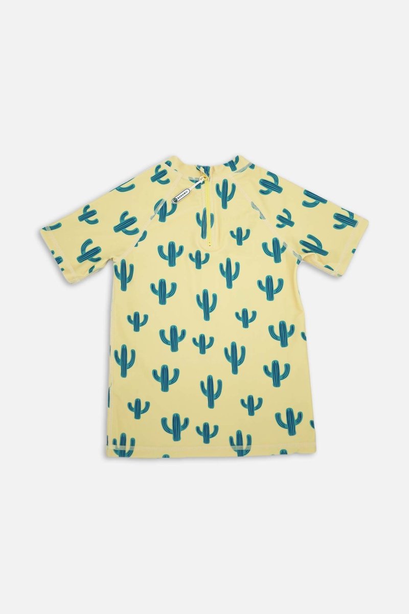 Short Sleeve Rashguard - Yellow Cactus - Badawii Beachwear