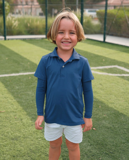 Kids UPF50+ Arm Sleeves - Navy Blue