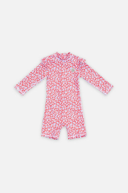 BABY SWIMSUIT RUFFLES  - Floral Ditsy