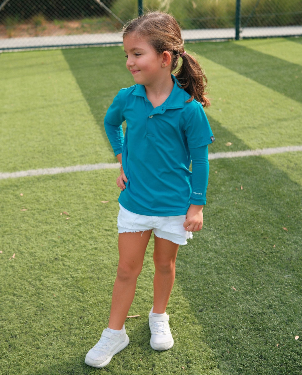 Kids UPF50+ Arm Sleeves - Green