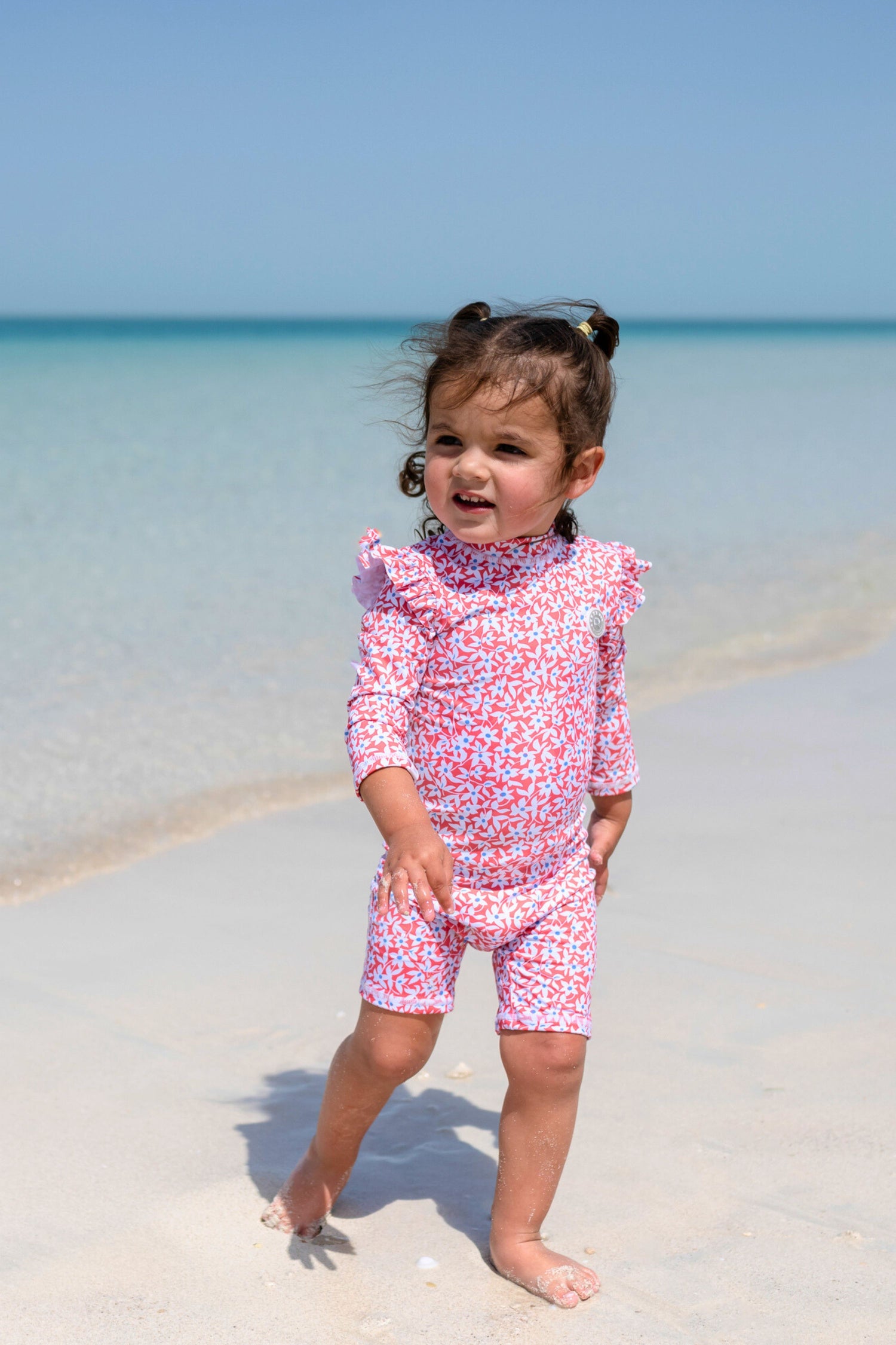BABY SWIMSUIT - RUFFLES  - Floral Ditsy