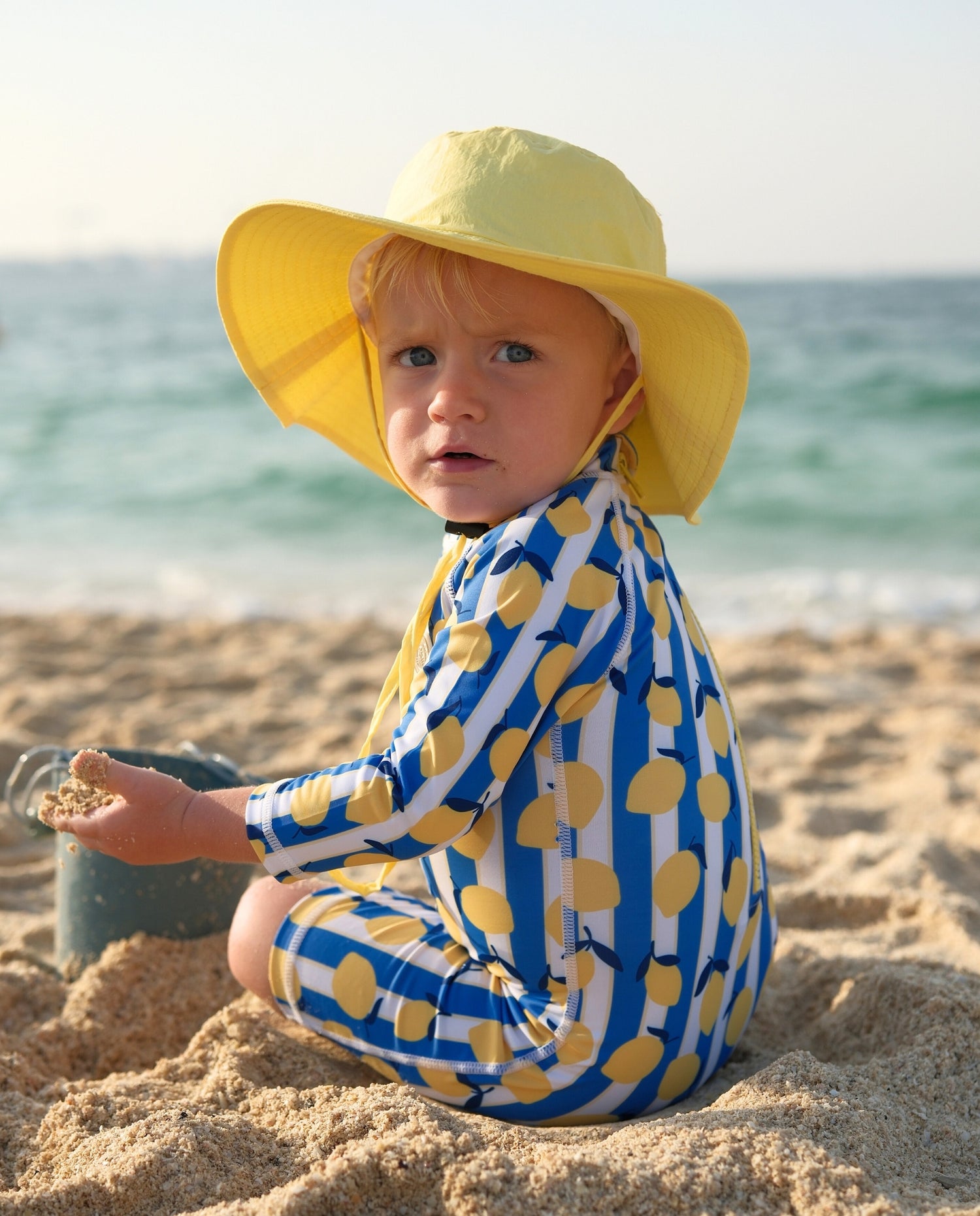 KIDS BEACH HAT - Sunshine Yellow