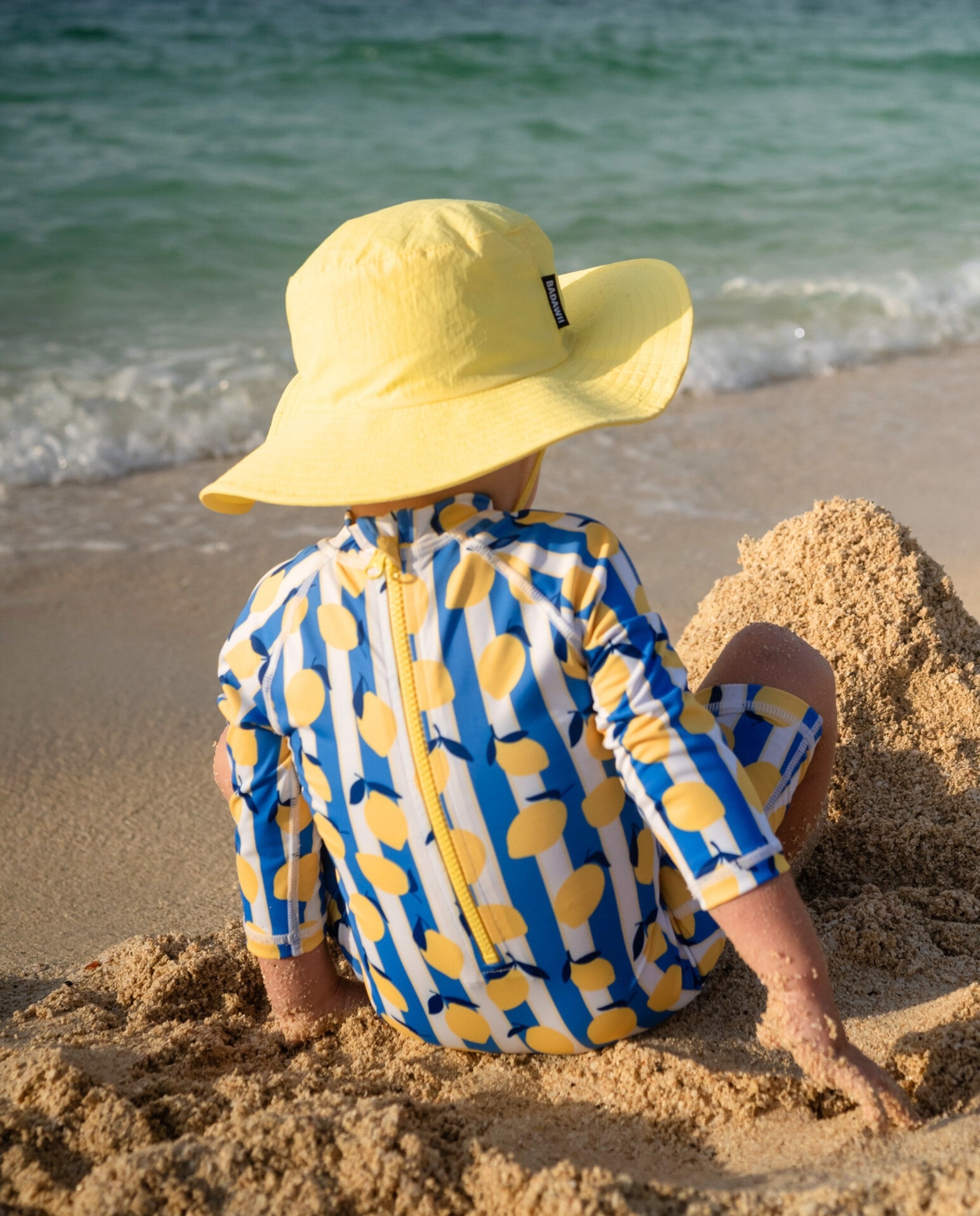 KIDS BEACH HAT - Sunshine Yellow
