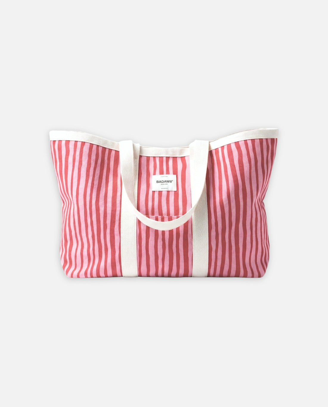BEACH TOTE BAG - Red Stripes
