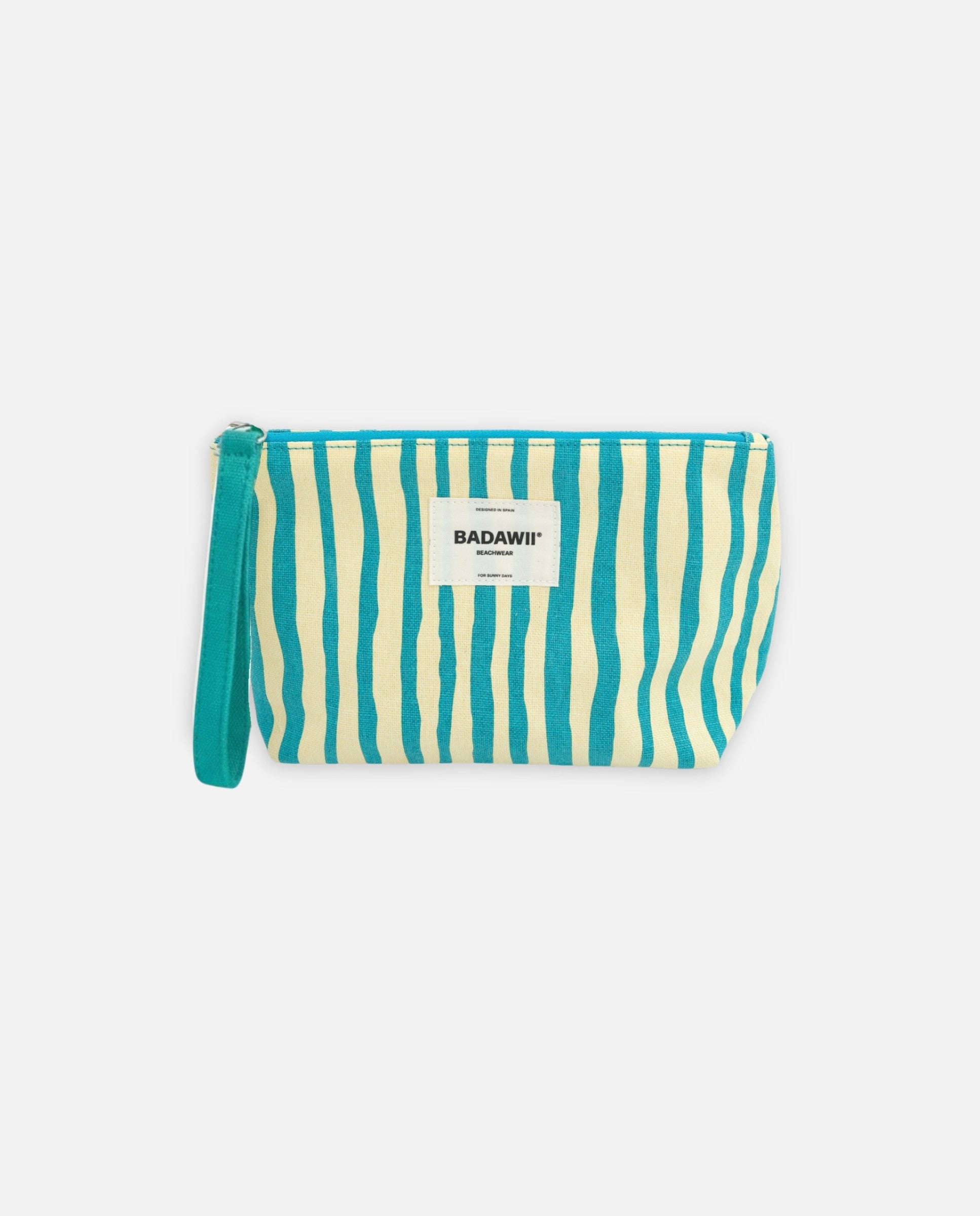 BEACH POUCH - Green Stripes