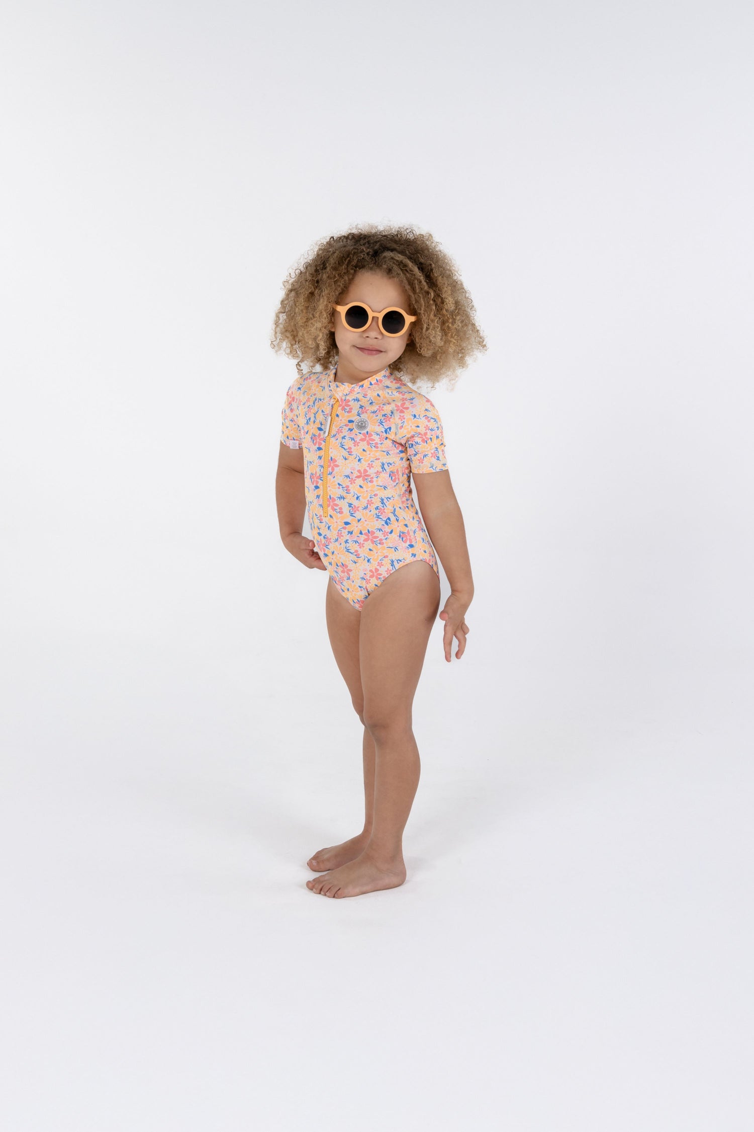 GIRL SWIMSUIT SHORT SLEEVE - Summer Bloom