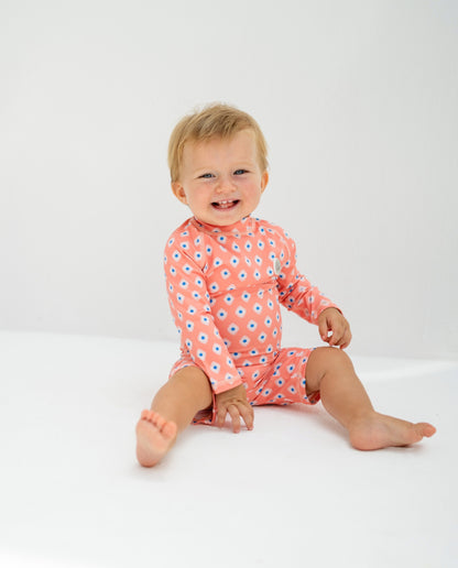 BABY SWIMSUIT - Peach Mosaic