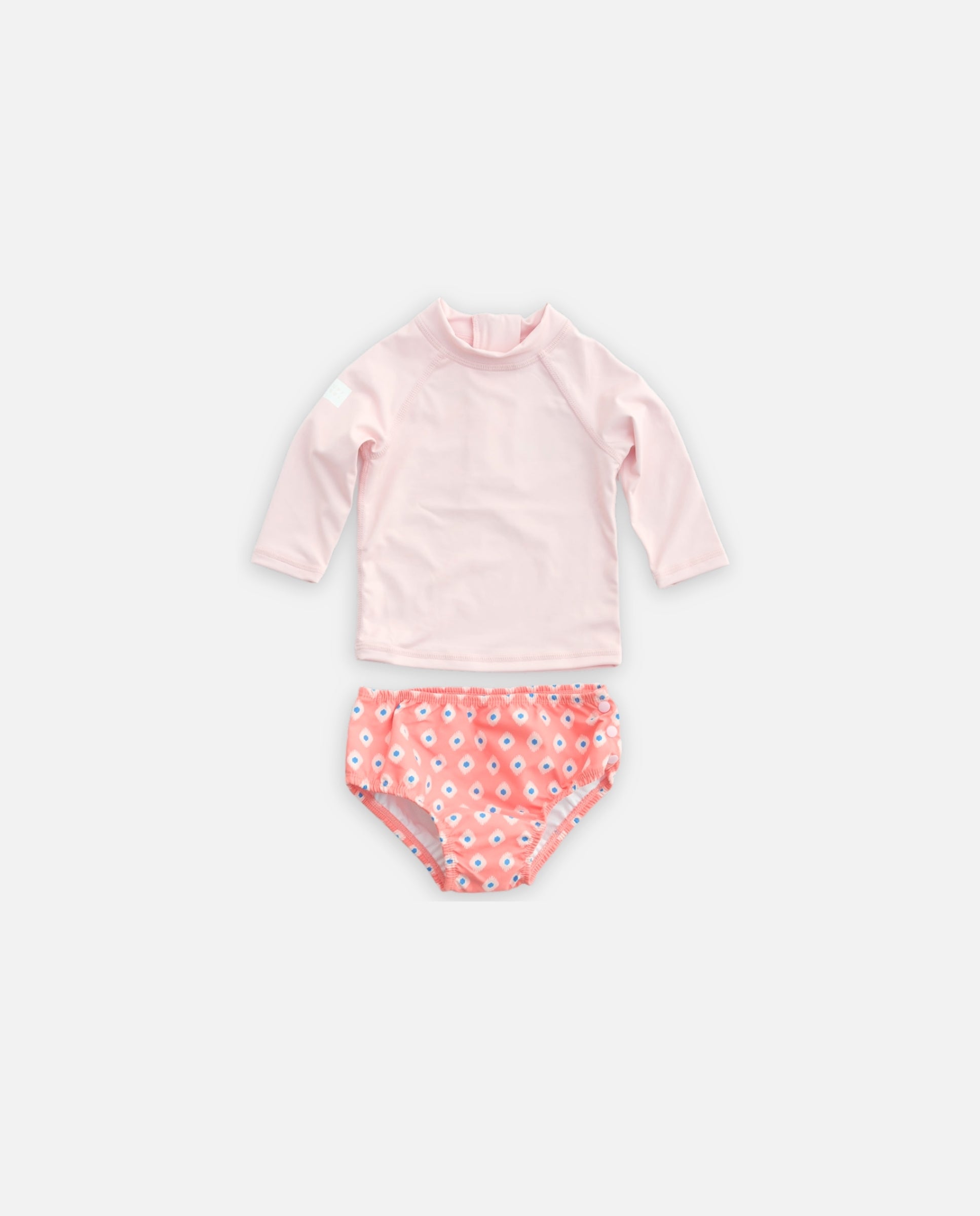 BABY DIAPER SET - Peach Mosaic