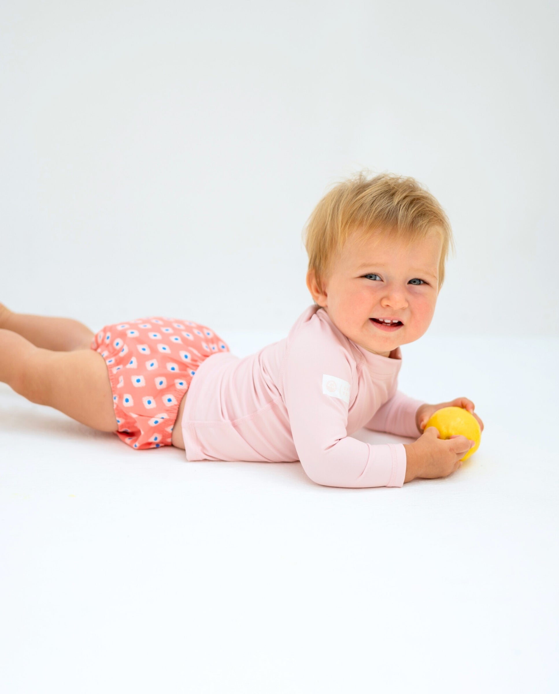 BABY DIAPER SET - Peach Mosaic