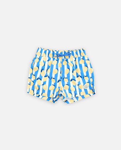 BOY SWIM SHORT - Limoncello Stripes