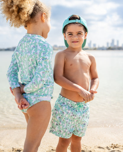 BOY SWIM SHORT - Seagull Breeze
