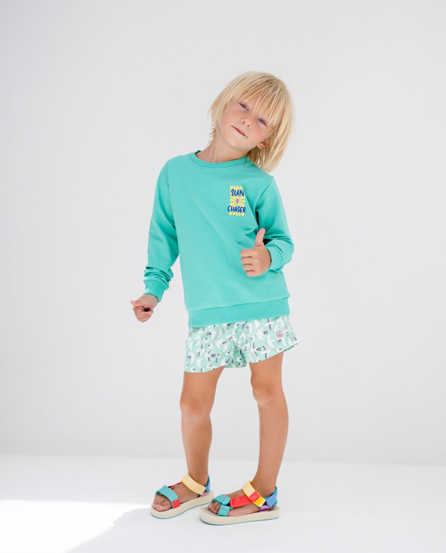 BOY SWIM SHORT - Seagull Breeze