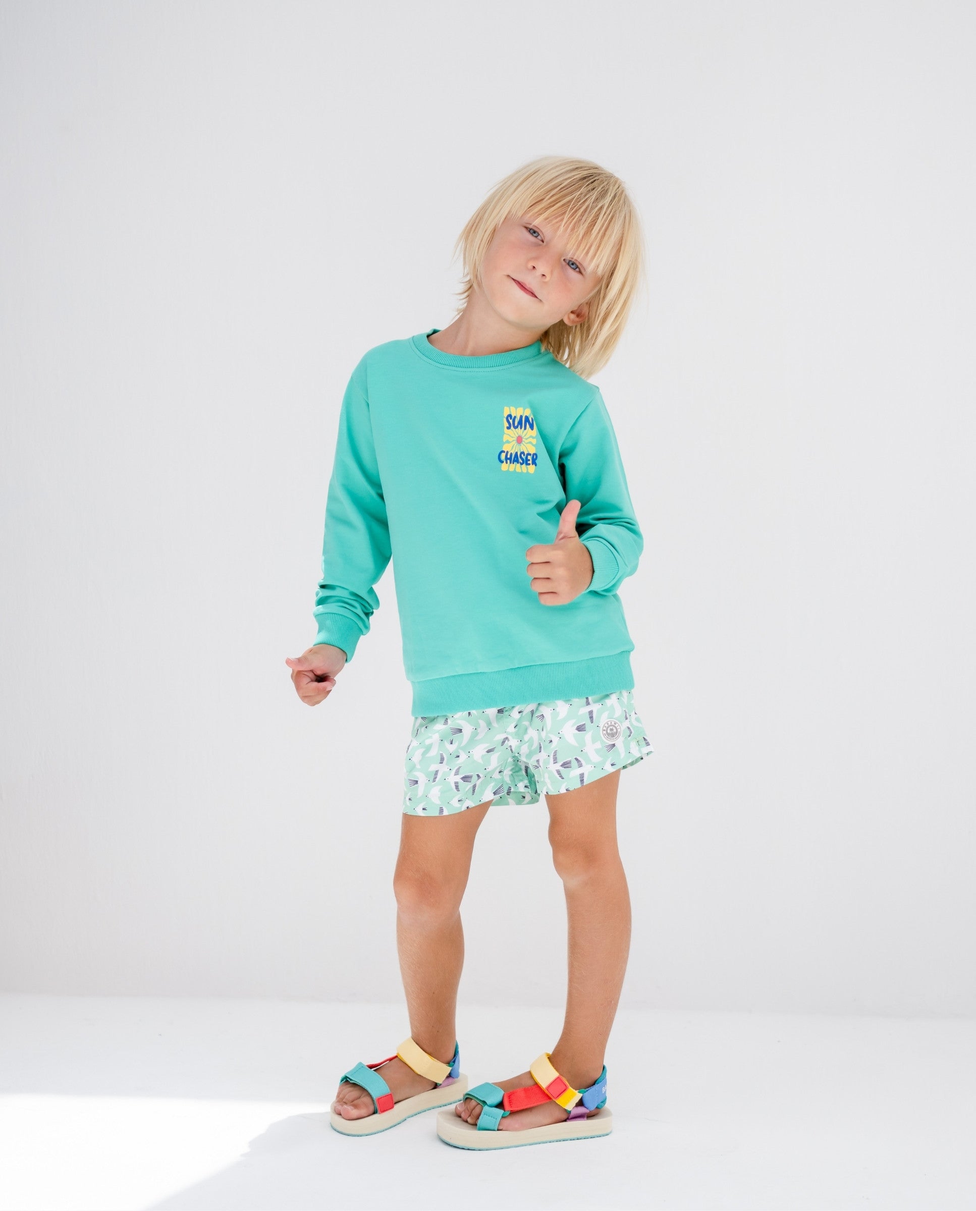 BOY SWIM SHORT - Seagull Breeze