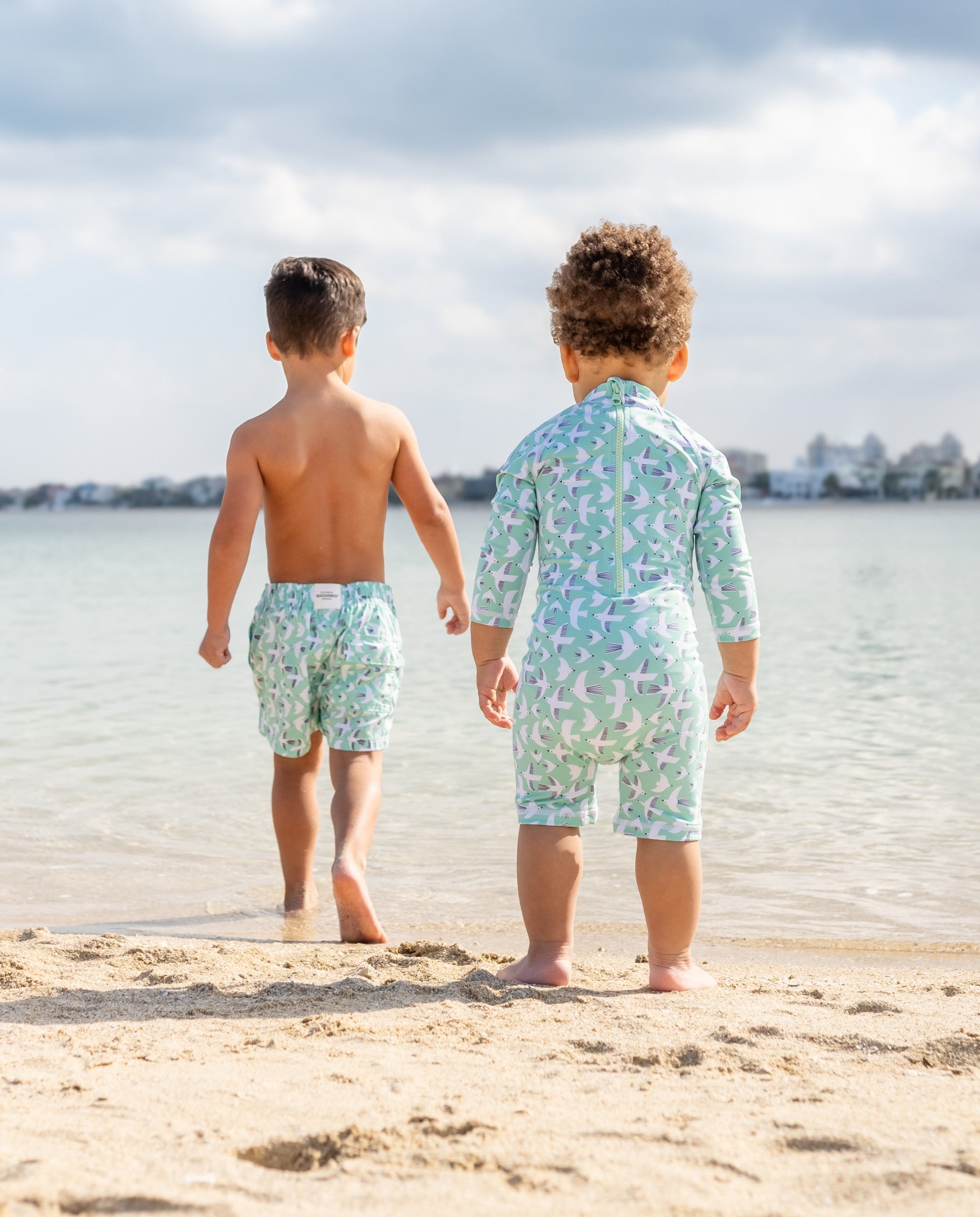 BOY SWIM SHORT - Seagull Breeze