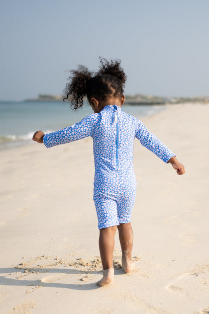 BABY SWIMSUIT - Blue Garden