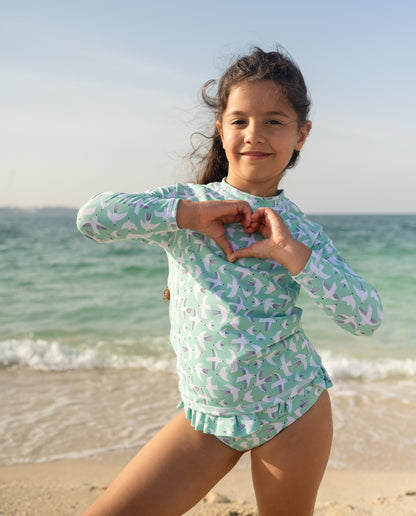 GIRL SWIMSUIT 2 PIECE SET - Seagull Breeze