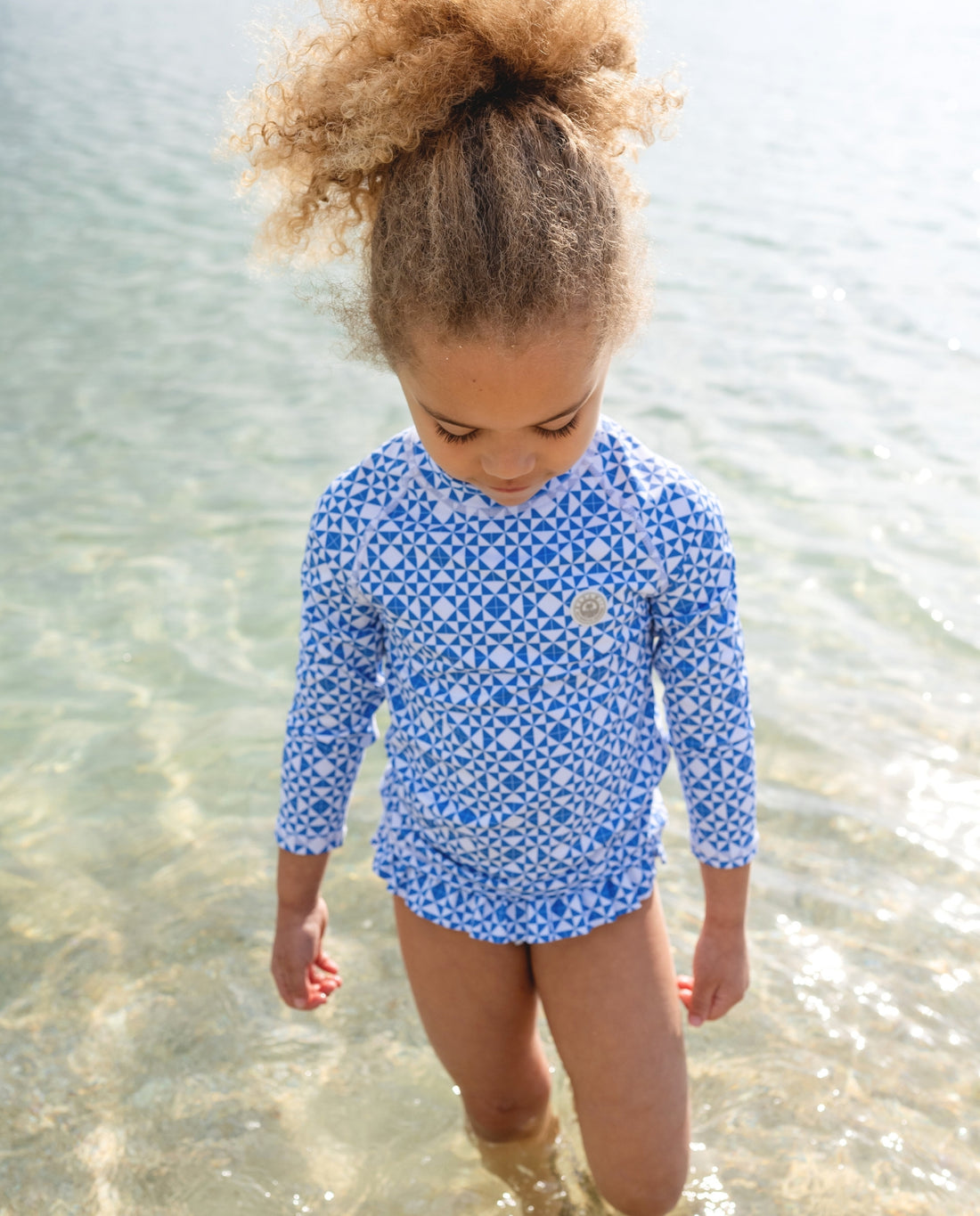 GIRL SWIMSUIT 2 PIECE SET - Mediterranean Tiles