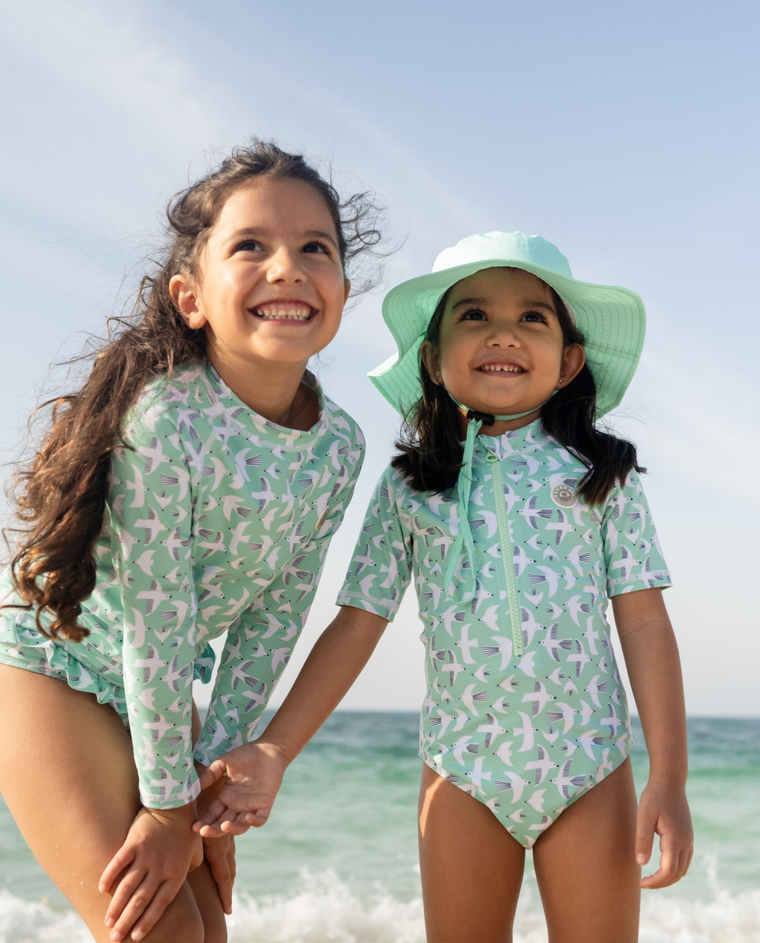 GIRL SWIMSUIT SHORT SLEEVE - Seagull Breeze