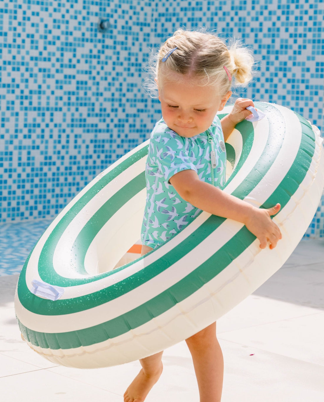 GIRL SWIMSUIT SHORT SLEEVE - Seagull Breeze