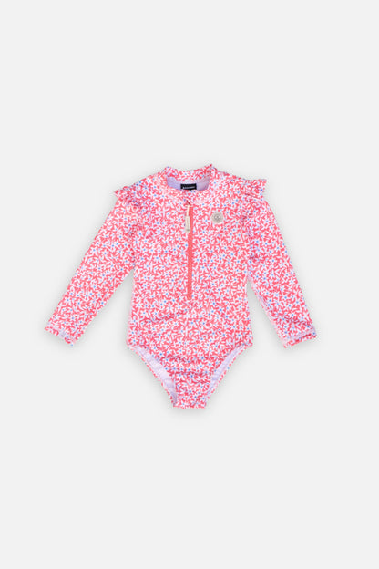 GIRL SWIMSUIT RUFFLES - Floral Ditsy
