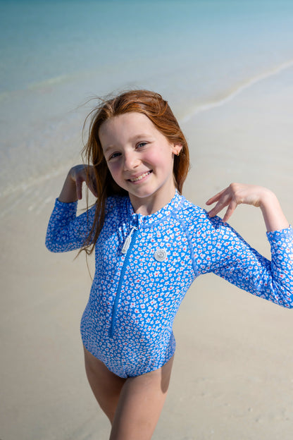 GIRL SWIMSUIT - Blue Garden