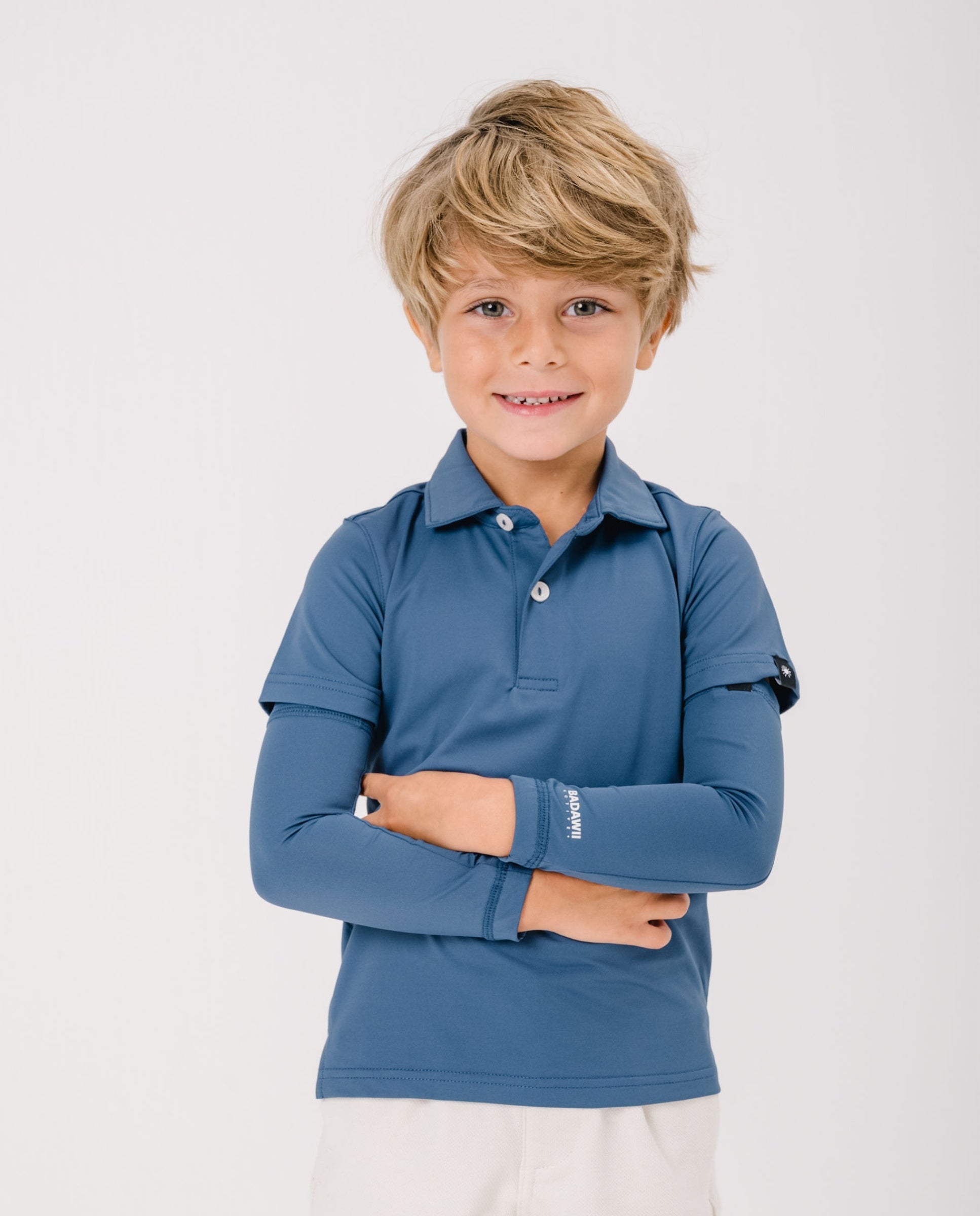 Kids UPF50+ Arm Sleeves - Navy Blue