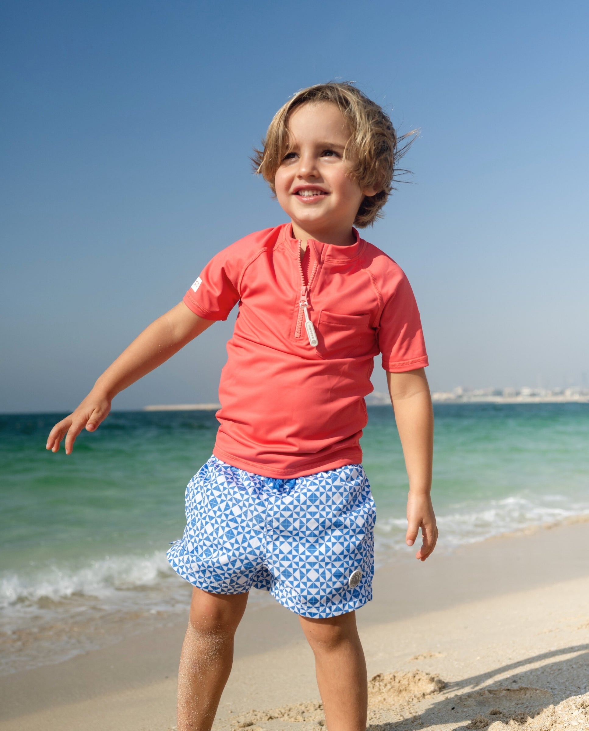 BOY SWIM SHORT - Mediterranean Tiles