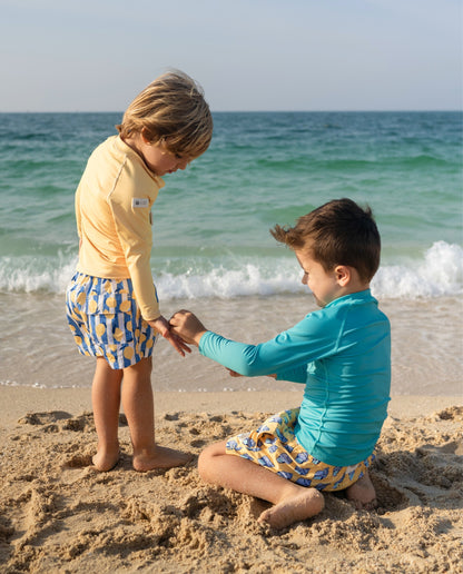 KIDS RASH GUARD LONG SLEEVE - Sunshine Yellow