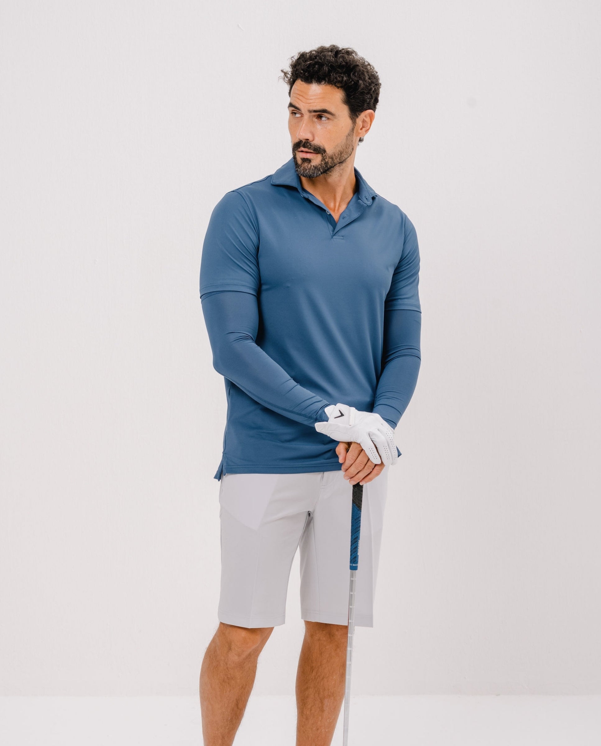 Men UPF50+ Arm Sleeves - Navy Blue