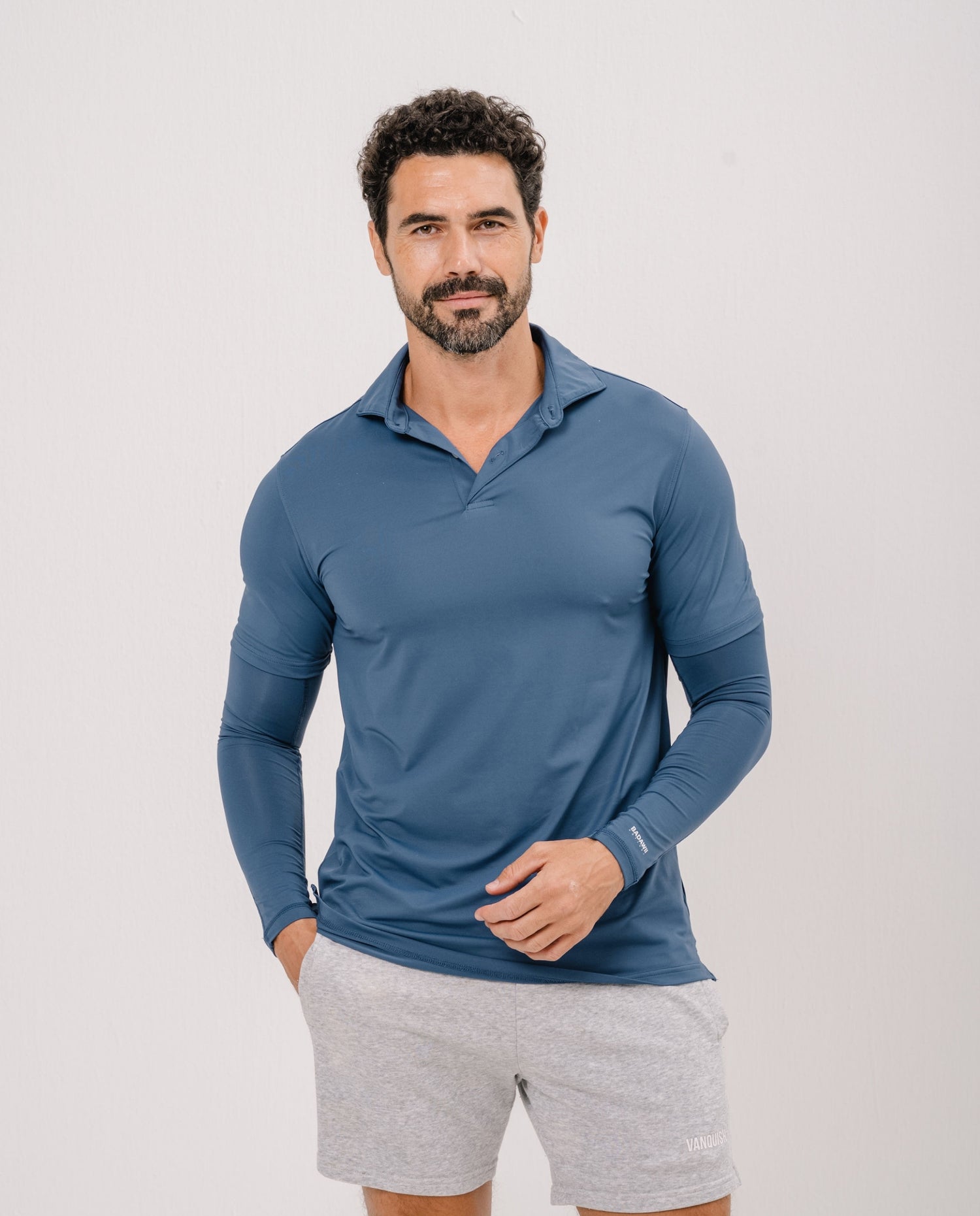 Men UPF50+ Arm Sleeves - Navy Blue