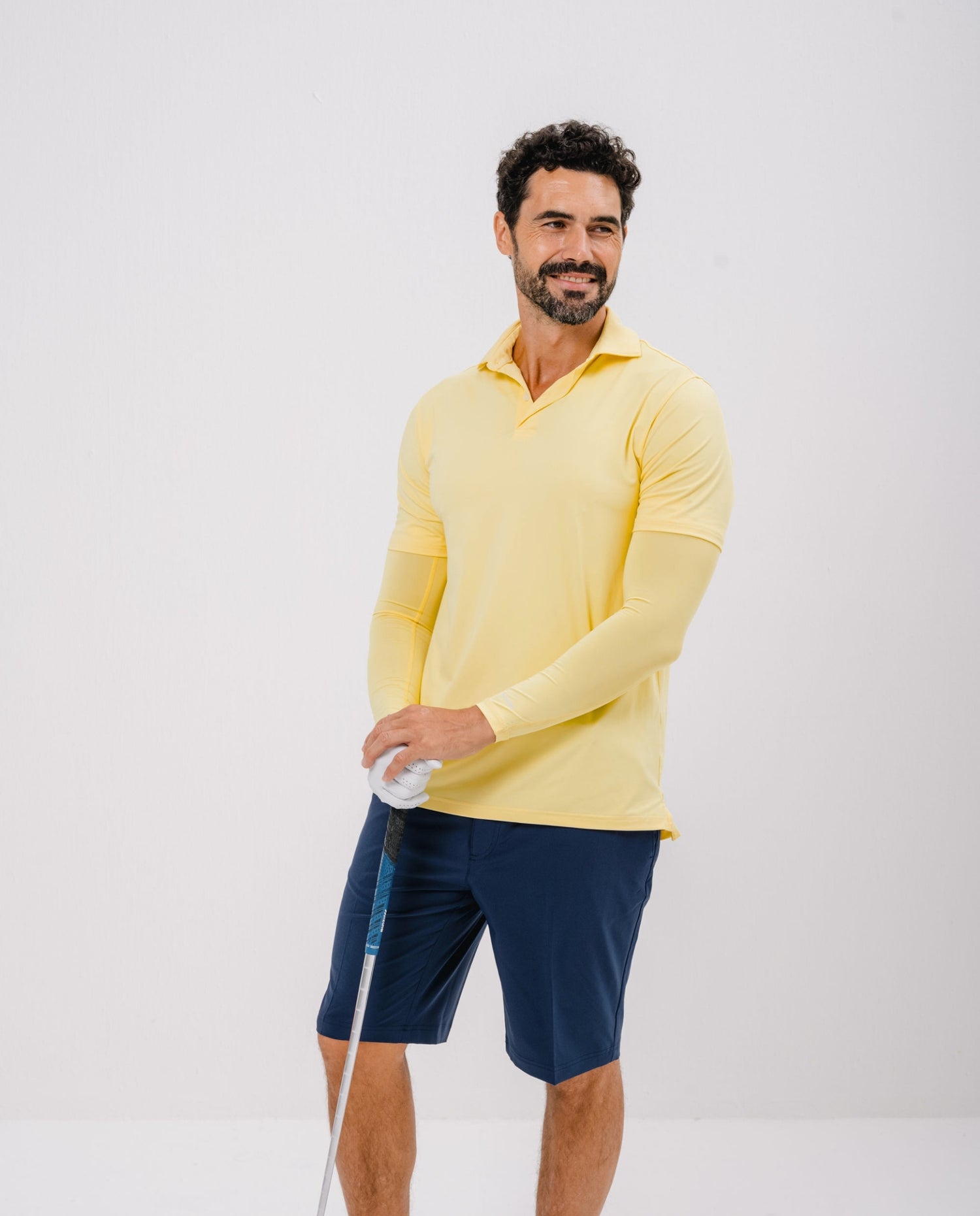 Men UPF50+ Arm Sleeves - Yellow