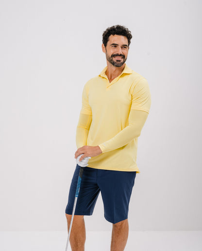 Men UPF50+ Arm Sleeves - Yellow
