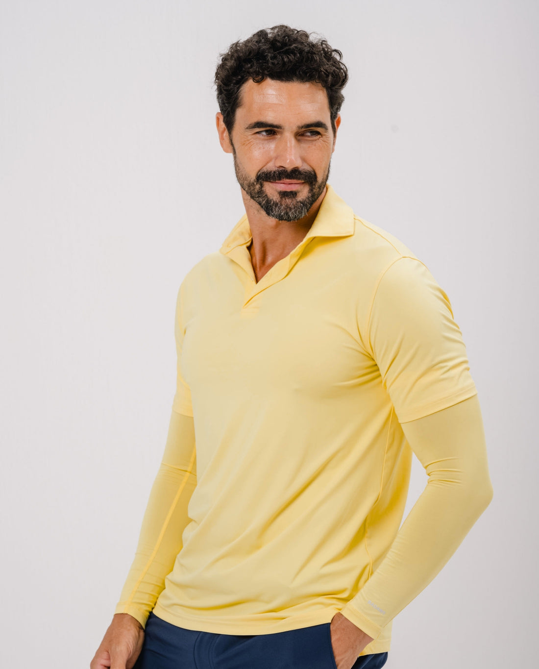 Men UPF50+ Arm Sleeves - Yellow