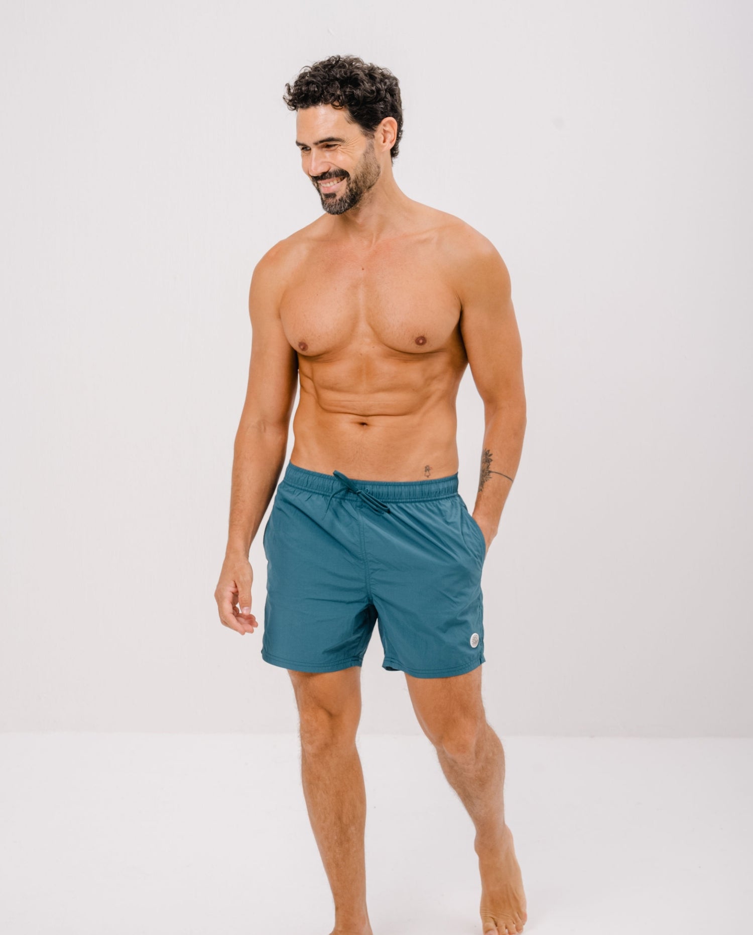 MEN SWIM SHORT - Solid Green