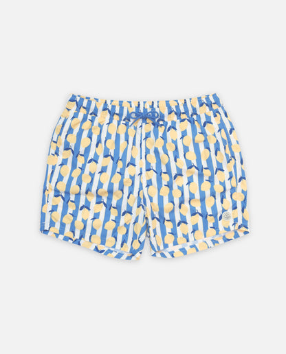 MEN SWIM SHORT - Limoncello Stripes