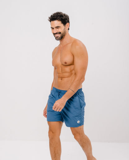 MEN SWIM SHORT - Solid Blue
